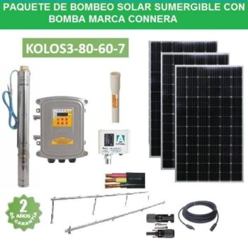 Kit de bomba de agua solar sumergible KOLOS3-80-60-7