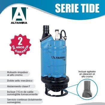 Bomba para lodos 5 HP con agitador TIDE4-50-3460