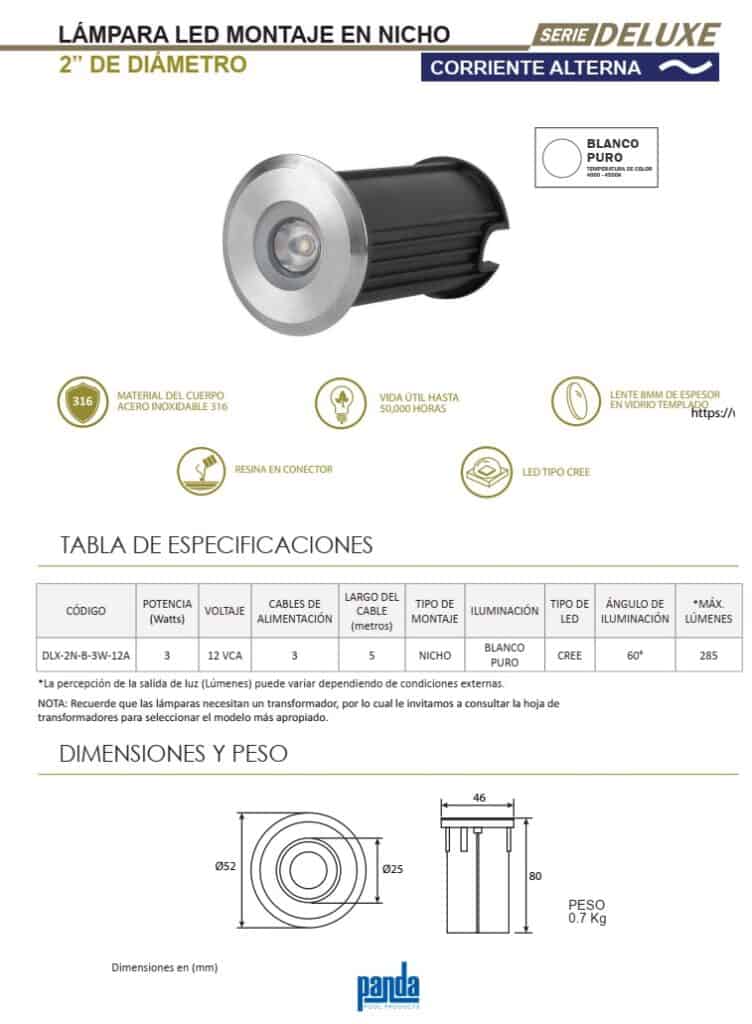 Especificaciones-lamparas-para-alberca-Deluxe-2-pulg.de-3-W