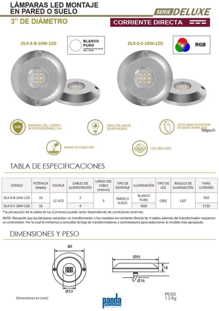Especificaciones-lamparas-para-alberca-Deluxe-3-pulg.de-10-y-18-W