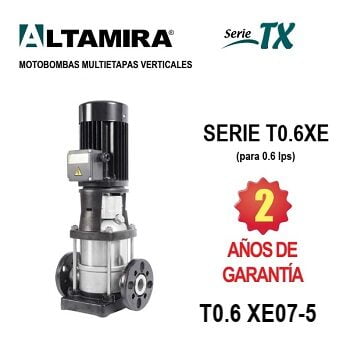 bomba vertical 3/4 HP Altamira T0.6 XE07-5