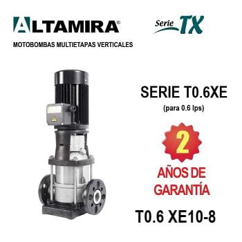bomba vertical 1 HP Altamira T0.6 XE10-8