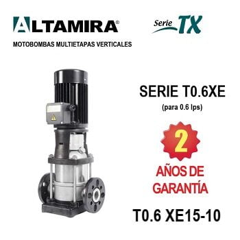 bomba vertical 1 1/2 HP Altamira T0.6 XE15-10
