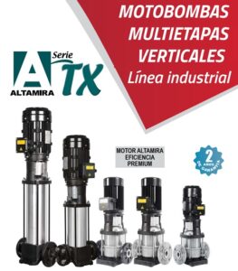 Bombas multietapas verticales marca Altamira serie TX