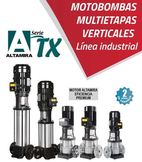 Bombas multietapas verticales marca Altamira serie TX