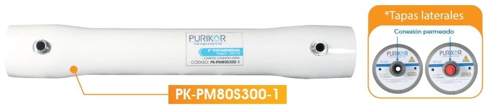 portamembrana 8" x 40" Purikor PK-PM80S300-1