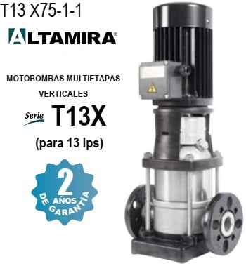 bomba multietapas vertical 7.5 HP Altamira T13 X75-1-1