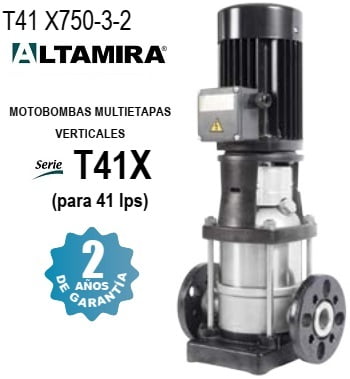 bomba multietapas vertical 75 HP T41 X750-3-2