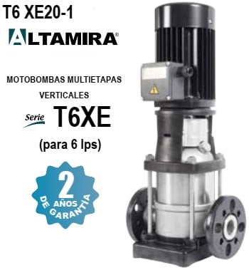 bomba vertical 2 HP Altamira T6 XE20-1