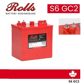 Batería solar 6V 210 Ah Rolls S6 GC2