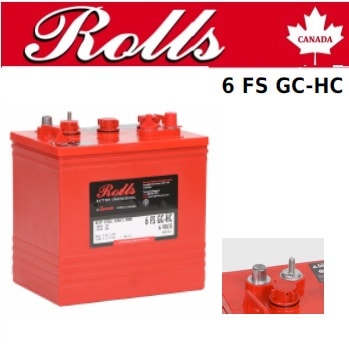 Batería solar 6V 235 Ah Rolls 6 FS GC-HC