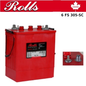 Batería solar 6V 360 Ah Rolls 6 FS 305-SC