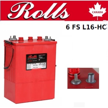 Batería solar 6V 425 Ah Rolls 6 FS L16-HC