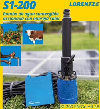 Kit bomba solar sumergible S1-200 PAYGo HR-23