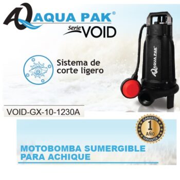 Bomba de achique de 1 HP VOID-GX-10-1230A