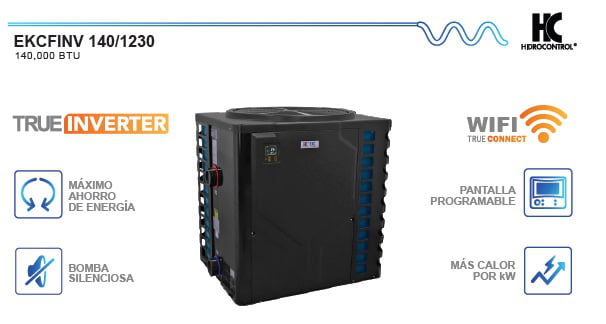 Bomba de calor inverter de 140000btu EKCFINV140 1230