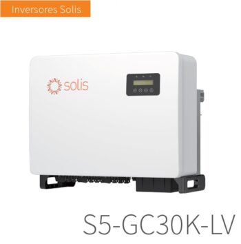 Inversor solar 30 KW Solis S5-GC30K-LV de 30 Kw de potencia máxima de salida %sep% 4 MPPT %sep% Monitoreo remoto WiFI integrado %sep% 5 años de garantía.