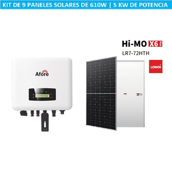 KIT DE 9 PANELES SOLARES DE 610W