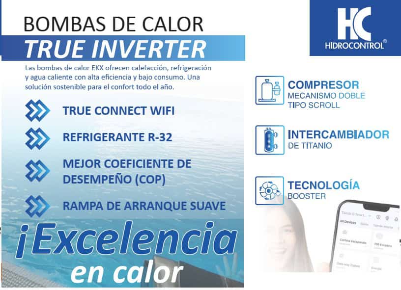 Bomba de calor inverter Hidrocontrol serie EKX